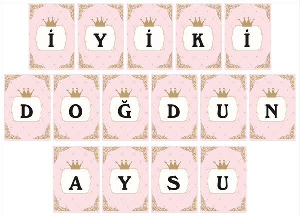 Prenses İyiki Doğdun Asma Afiş