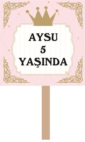 Prenses Doğum Günü El Pankartı 1