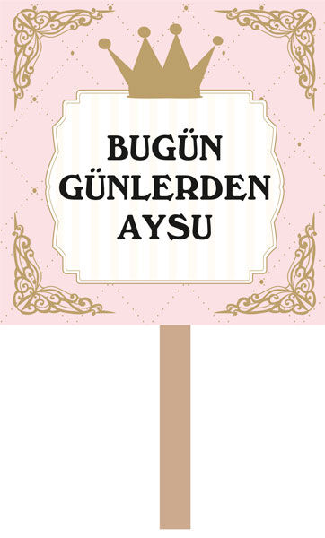 Prenses Doğum Günü El Pankartı 2