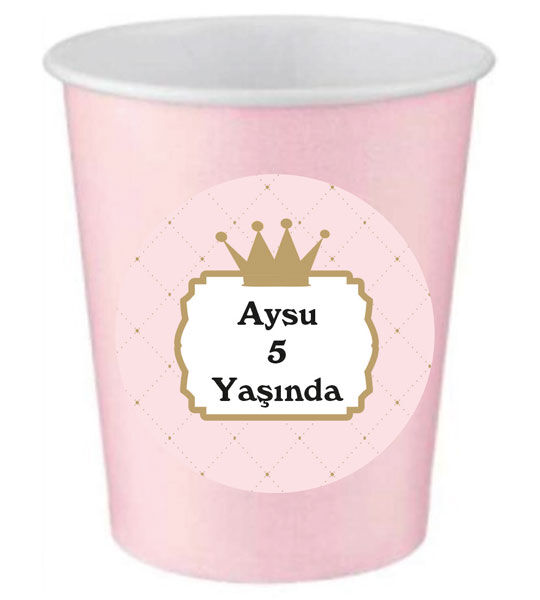 Prenses Doğum Günü Bardak 8 Adet