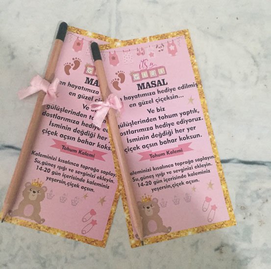 İt is Girl Temalı Kişiye Özel Tohum Kalemi 6 Adet