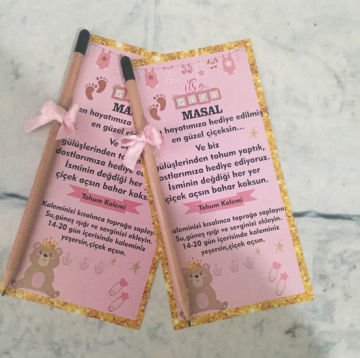 İt is Girl Temalı Kişiye Özel Tohum Kalemi 6 Adet