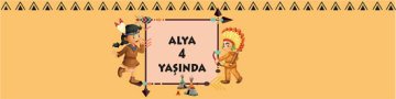 Kızılderili Temalı Kişiye Özel Peçete Sargısı 6 Adet
