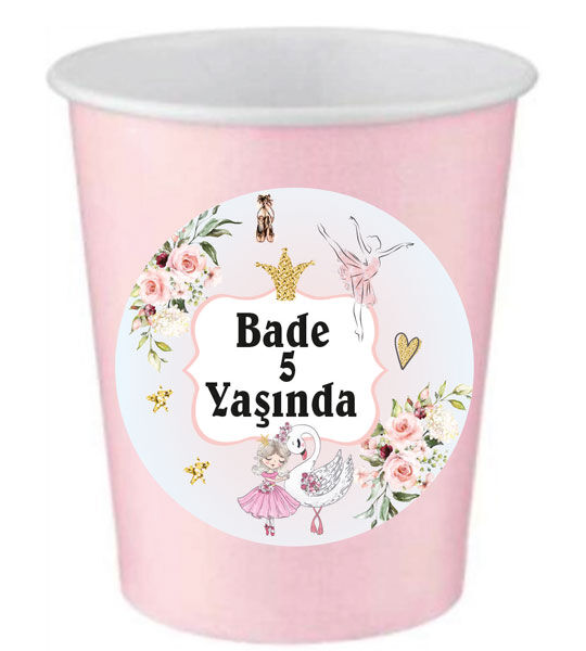 Balerin Doğum Günü Bardak 8 Adet