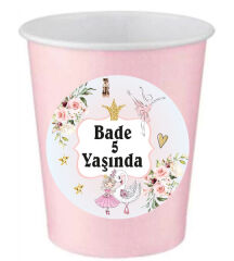 Balerin Doğum Günü Bardak 8 Adet