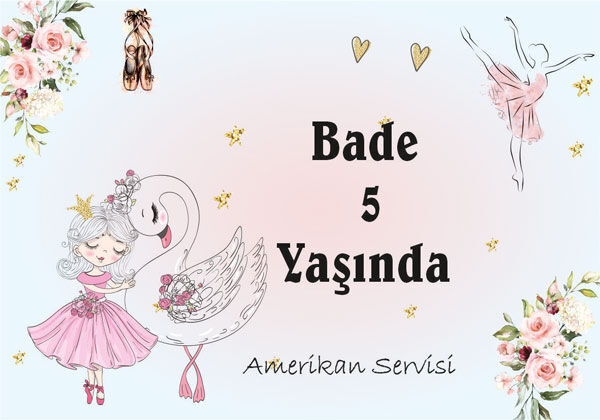 Balerin Doğum Günü Amerikan Servisi 6 Adet