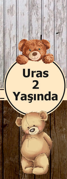 Ayıcık Doğum Günü Kitap Ayracı 6 Adet