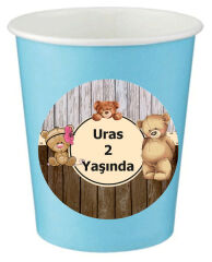 Ayıcık Doğum Günü Bardak 8 Adet