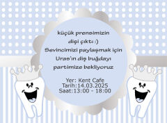 Diş Buğdayı Erkek Davetiye 6 Adet