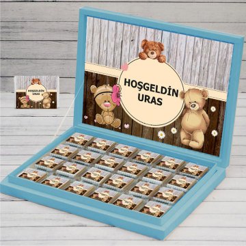 Ayıcık Temalı Kişiye Özel Çikolata