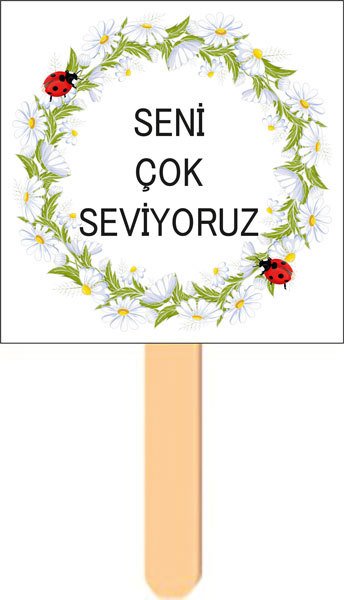 Papatya Temalı Konuşma Balonu 5