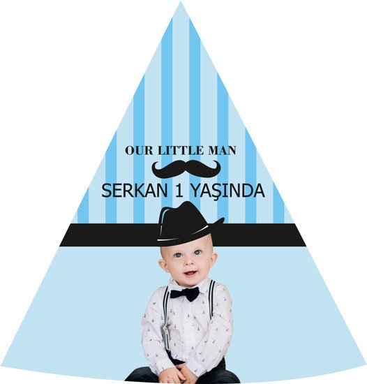 Küçük Adam Temalı Kişiye Özel Şapka 6 Adet