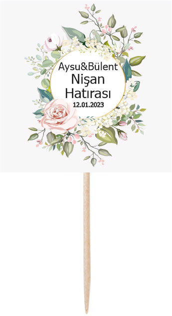 Nişan Küçük Kürdan Süs 6 Adet