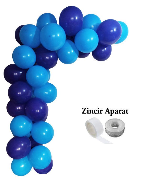 Lacivert Mavi Zincir Balon