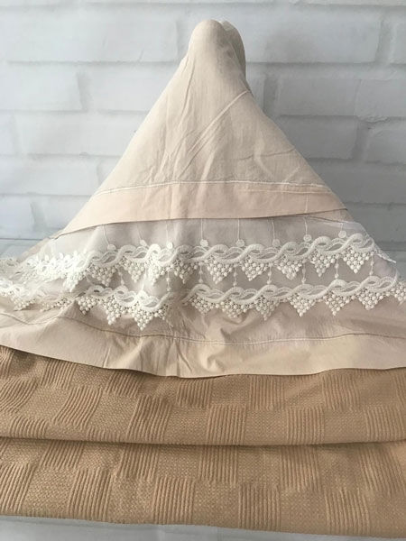 Kahverengi Krem Çift Kişilik Pike