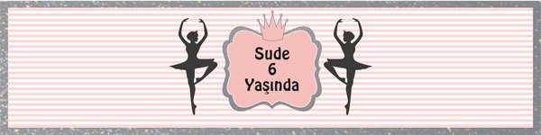Balerin Temalı Kişiye Özel Peçete Sargısı 6 Adet