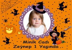 Minik Cadı Temalı Kişiye Özel Afiş