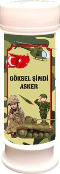 Asker Temalı Kişiye Özel Köpük 6 Adet