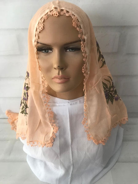 El Yapımı Oyalı Sarı Tülbent