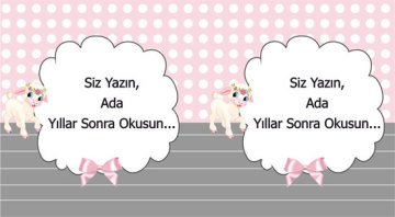 Kuzu Temalı Kişiye Özel Hatıra Kartı 6 Adet