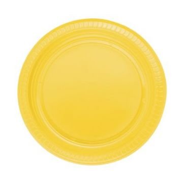 Sarı Plastik Tabak 25 Adet