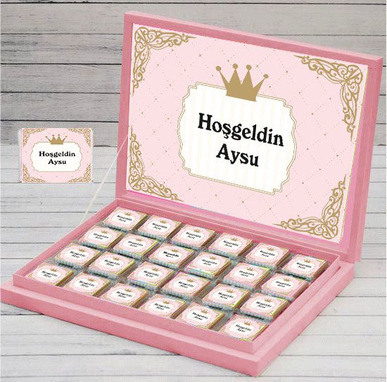 Prenses Temalı Kişiye Özel Çikolata