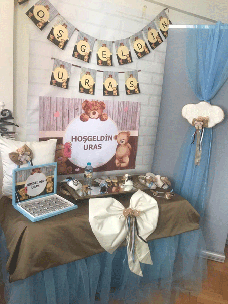 Ayıcık Yenidoğan Masa Örtüsü