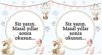 Tavşan Temalı Kişiye Özel Hatıra Kartı 6 Adet