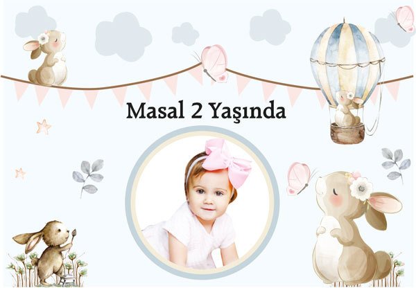 Tavşan Temalı Kişiye Özel Magnet 10 Adet