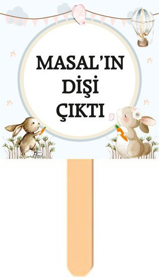 Tavşan Temalı Diş Buğdayı Konuşma Balonu 1