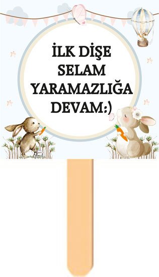 Tavşan Temalı Diş Buğdayı Konuşma Balonu 4