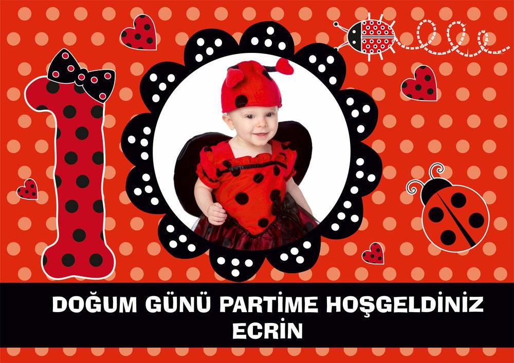 Uğur Böceği 2 Temalı Kişiye Özel Afiş