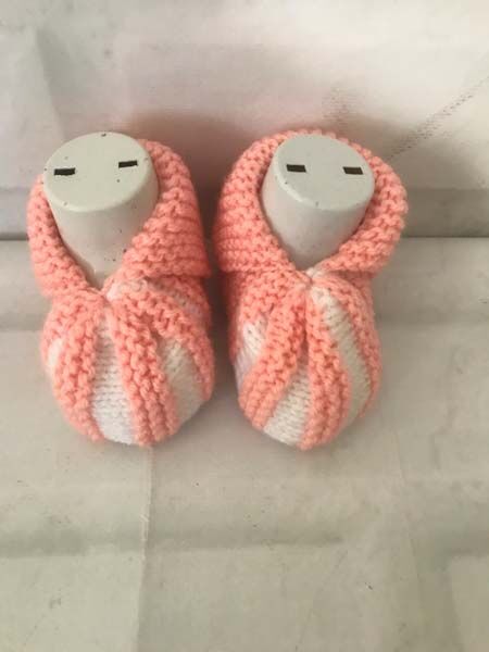 El Örgüsü Pembe Çocuk Patik 8