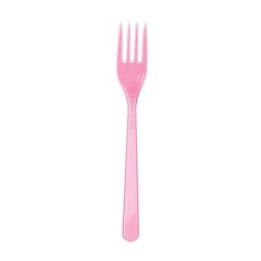 Pembe Plastik Çatal 25 Adet