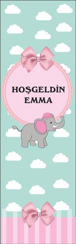 Fil Temalı Kişiye Özel Kitap Ayracı 6 Adet