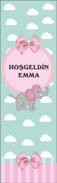 Fil Temalı Kişiye Özel Kitap Ayracı 6 Adet