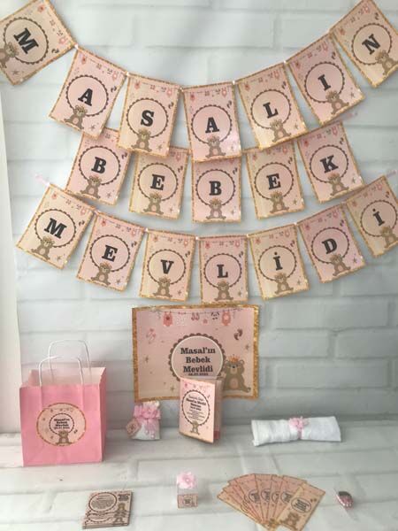 Ayıcık 2 Bebek Mevlidi Set 20 Kişilik