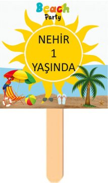 Beach Party Temalı Konuşma Balonu 8
