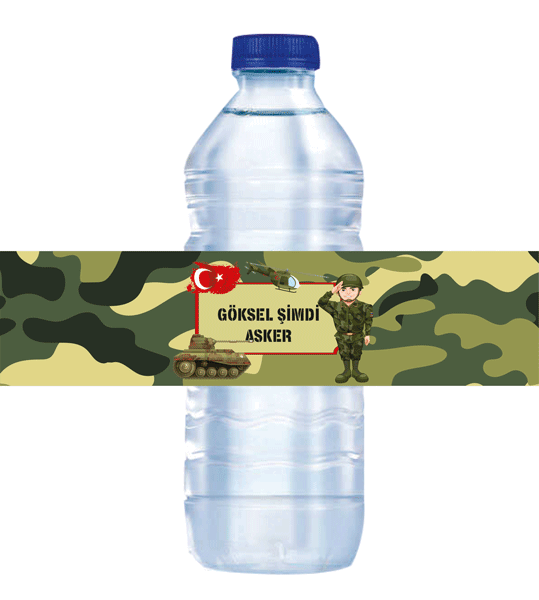 Asker Uğurlama Su Şişesi Sargısı 6 Adet