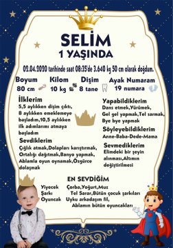 Prens 2 Temalı Kişiye Özel Anı Mangeti  1 Adet