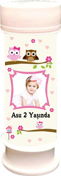 Baykuş Temalı Kişiye Özel Köpük 6 Adet
