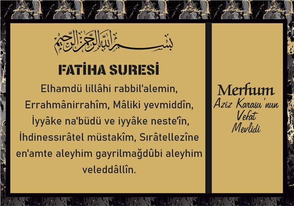 Merhum Vefat Mevlidi Magnet 6 Adet