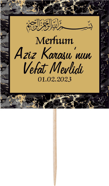 Merhum Vefat Mevlidi Küçük Kürdan Süs 6 Adet