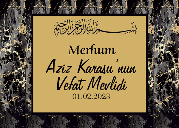 Merhum Vefat Mevlidi Afiş
