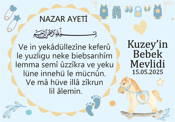 Atlı Karınca Bebek Mevlidi Magnet 6 Adet