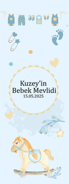 Atlı Karınca Bebek Mevlidi Kitap Ayracı 6 Adet