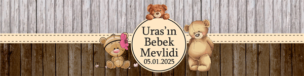Ayıcık Bebek Mevlidi Peçete Sargısı 6 Adet