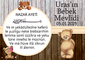 Ayıcık Bebek Mevlidi Magnet 6 Adet