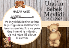Ayıcık Bebek Mevlidi Magnet 6 Adet