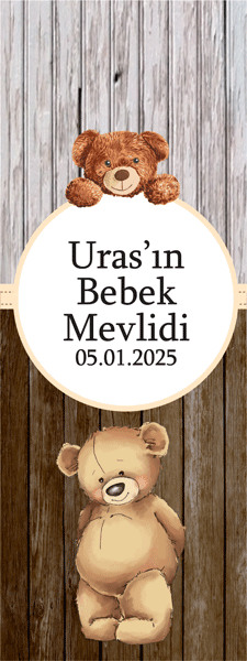 Ayıcık Bebek Mevlidi Kitap Ayracı 6 Adet